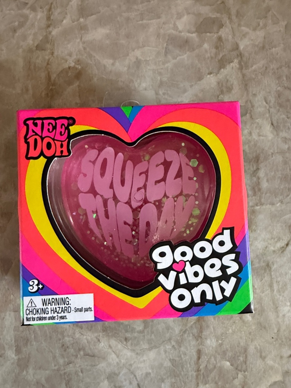 NeeDoh Pink Good Vibes Only Squishee